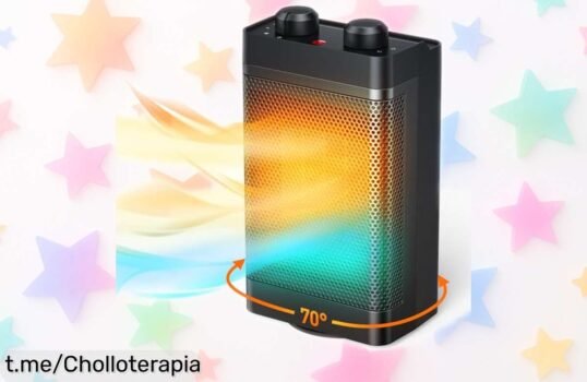 Calefactor eléctrico cerámico de bajo consumo con oscilación, ahora a un precio rebajado que se van volando. No te quedes sin el calor que mereces este invierno. ¡Hazlo tuyo ya!