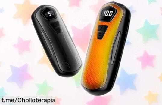 Calentador de manos recargable con pantalla LED, hasta 16 horas de calor y 5 niveles: rebajado a un precio loco. ¡No te quedes sin el tuyo antes de que vuelen!