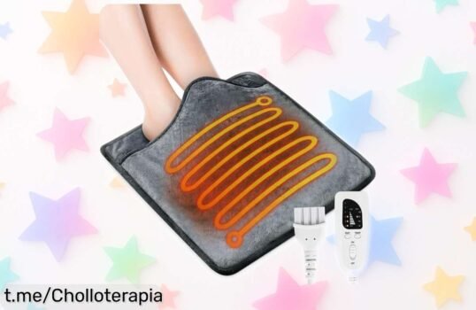 Calentador de pies eléctrico con 6 niveles y apagado automático, precio loco para que olvides el frío al instante; ¡aprópiate del tuyo antes de que se acaben!