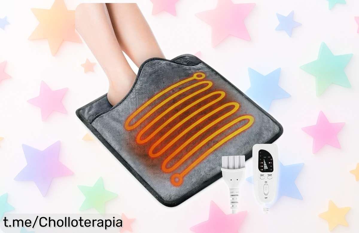 Calentador de pies eléctrico con 6 niveles y apagado automático, precio loco para que olvides el frío al instante; ¡aprópiate del tuyo antes de que se acaben!