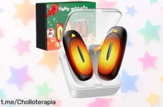 Calentadores de manos recargables 2 piezas con funda, rebajados a precio loco; ¡disfruta del invierno caliente y fugazmente antes que se agoten!
