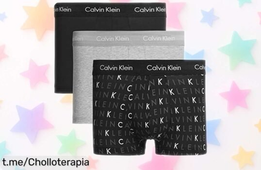 Calzoncillos bóxer Calvin Klein pack de 3 con ajuste perfecto a precio rebajado que no podrás dejar pasar ¡Siente el estilo y la calidad cada día antes de que se agoten!
