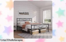 Cama doble Yaheetech con espacio de almacenamiento ideal, montaje fácil y precio rebajado; ¡aprovéchate ahora y transforma tu descanso sin líos!