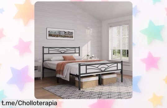 Cama doble Yaheetech con espacio de almacenamiento ideal, montaje fácil y precio rebajado; ¡aprovéchate ahora y transforma tu descanso sin líos!