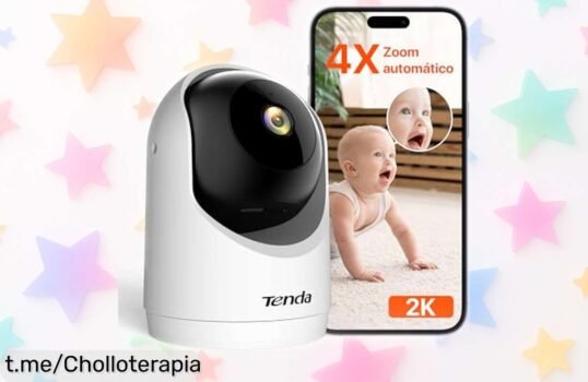 Cámara IP WiFi 2K con visión nocturna y audio bidireccional a precio rebajado, protege tu hogar y siente la tranquilidad que mereces antes de que se acabe esta oferta.