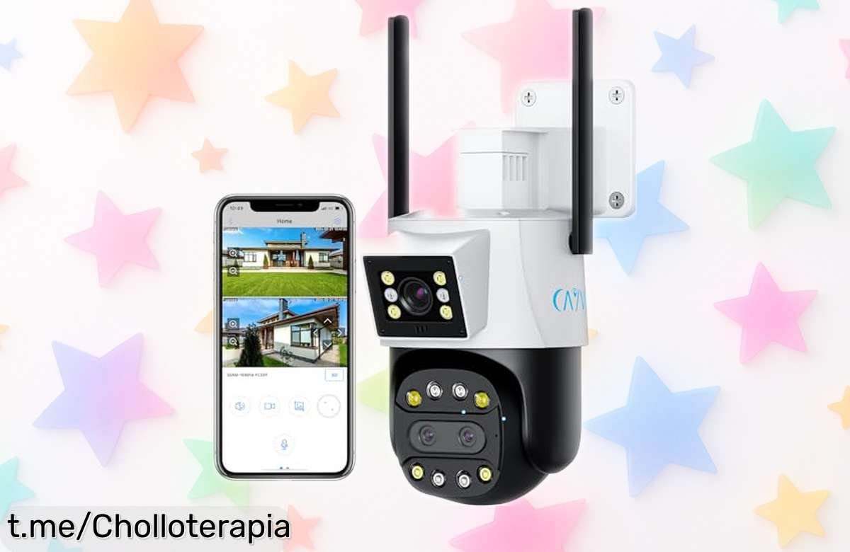 Cámara de vigilancia WiFi con zoom 4X y visión nocturna a color, ¡súper chollo en precio rebajado! Asegura tu hogar hoy antes que se agoten estas unidades únicas.