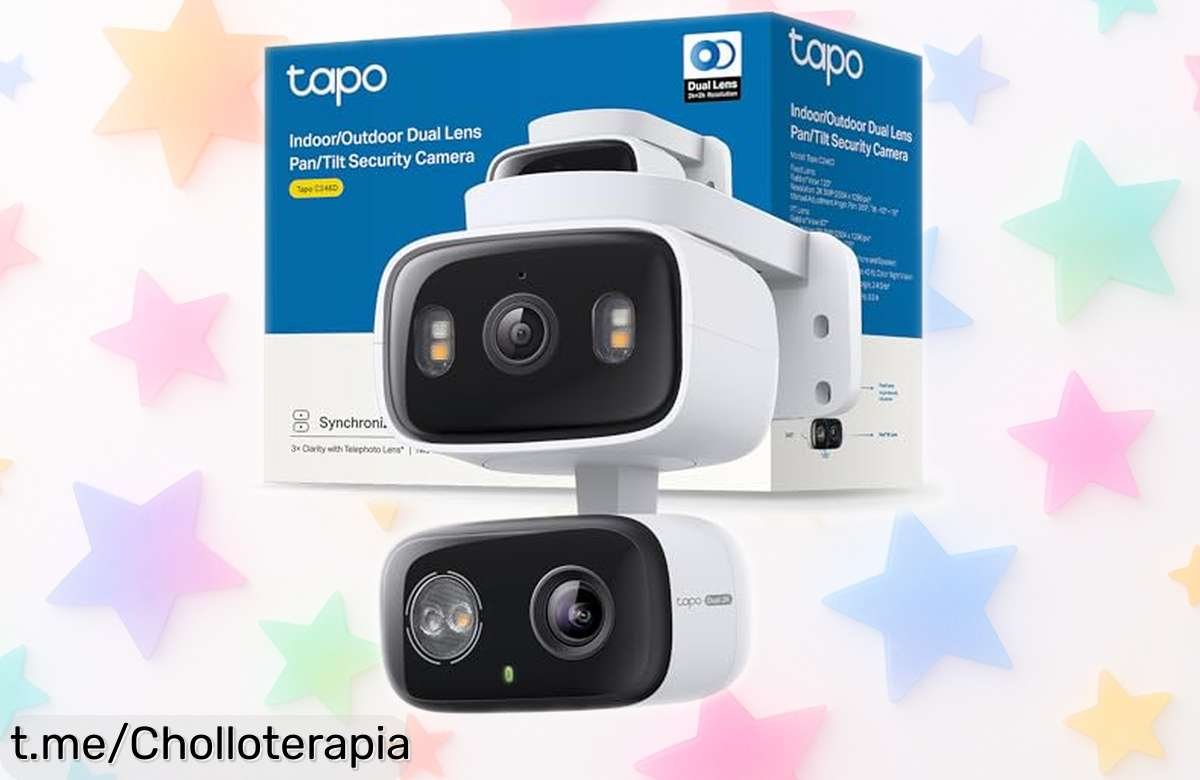 Cámara de vigilancia WiFi exterior con doble lente 2K y visión nocturna en color al precio más bajo; no te pierdas cada movimiento, ¡aprovéchala antes que se agote!