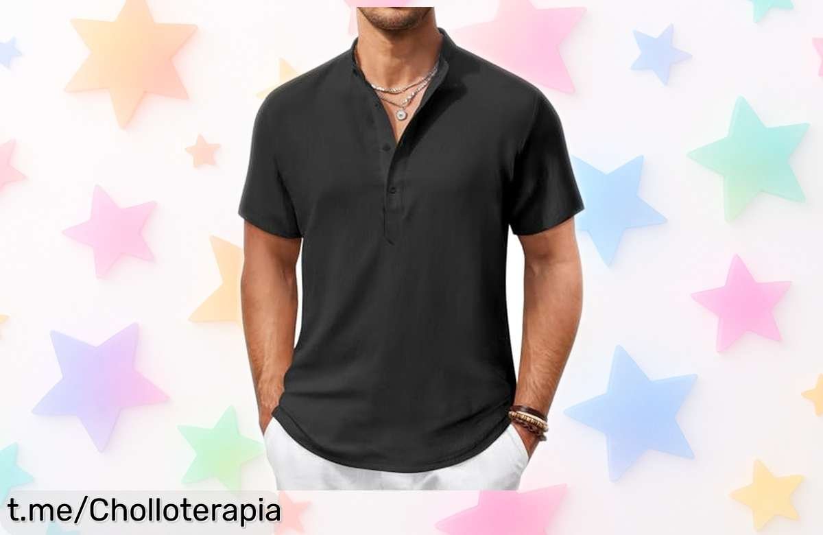 Camisa de verano para hombre COOFANDY, ligera y fresca en oferta limitada que le dará un toque genial a tus días; ¡no te quedes sin la tuya!