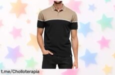 Camisa polo elegante Zetieny para hombre con tejido que absorbe el sudor y colores de contraste, ¡ahora en precio rebajado! Corre, no te quedes sin la tuya.