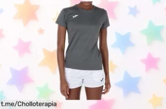 Camiseta Joma Combi antracita para mujer con estilo eterno y tecnología fresca, ahora a un precio rebajado: ¡no la dejes escapar o te quedarás sin ella!