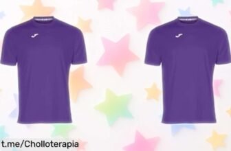 Camiseta Joma Combi para hombre en violeta, un chollo de 2 unidades que vuela a precio rebajado ¡Perfectas para tu look deportivo y casual! No dejes pasar esta oportunidad única.