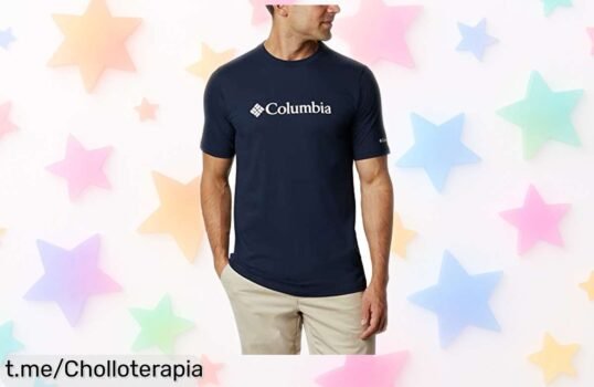 Camiseta de manga corta Columbia con logo top a precio loco, ¡no te quedes sin la tuya y luce siempre al estilo que enamora!
