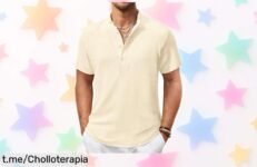 Camiseta henley para hombre Coofandy con botones: ofertón limitado, estilo fresco y ligero que no querrás quitarte, ¡siente la libertad de lucir genial ya!