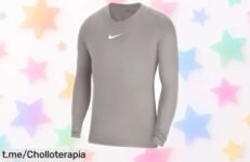 Camiseta manga larga Nike en gris para hombre, precio rebajado que no podrás resistir: siente la energía y destácate con este super chollo único. ¡Consíguela ya!