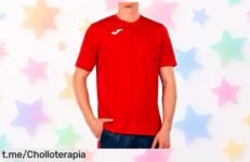 Camiseta roja Joma para hombre, secado rápido y resistencia total a precio loco: haz que tu espíritu activo brille con este ofertón único ¡No te la pierdas!