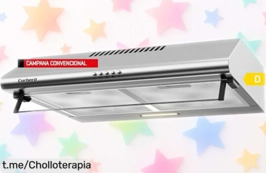 Campana Corbero 60 cm de acero inoxidable con potencia brutal y diseño moderno, ¡está a precio rebajado! Respira aire fresco en casa antes que se agote esta oferta única.