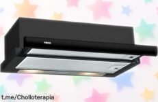 Campana extractora extensible Teka con doble turbina y luz LED a precio rebajado, ¡dale poder y estilo a tu cocina antes de que se acaben!