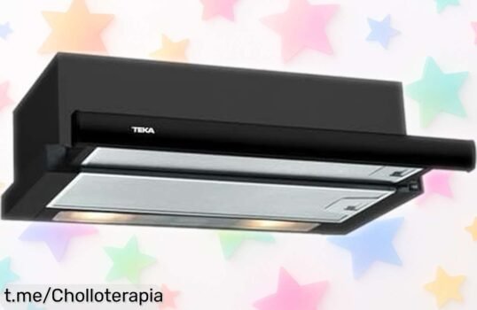 Campana extractora extensible Teka con doble turbina y luz LED a precio rebajado, ¡dale poder y estilo a tu cocina antes de que se acaben!
