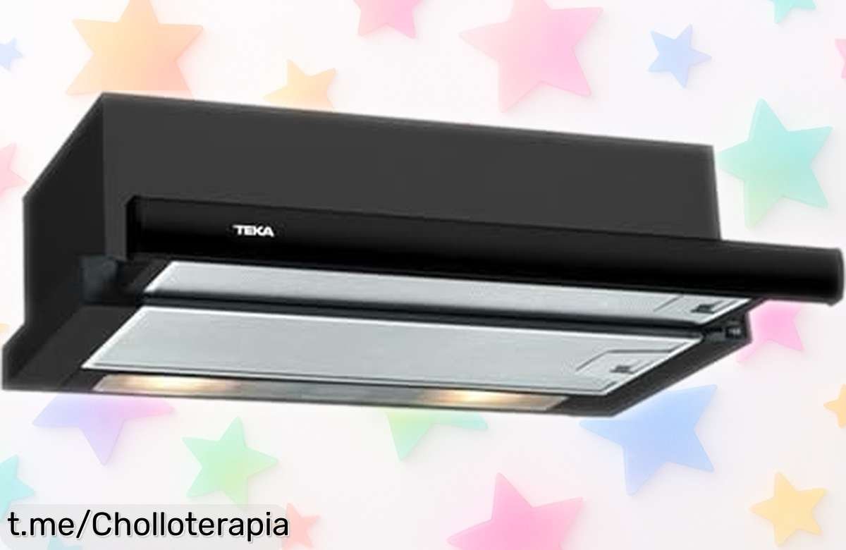 Campana extractora extensible Teka con doble turbina y luz LED a precio rebajado, ¡dale poder y estilo a tu cocina antes de que se acaben!