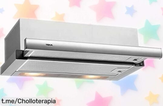 Campana extractora telescópica de 60 cm con doble turbina y luz LED a precio loco, liberando tu cocina de olores ¡Aprovecha este super chollo antes que se acabe!