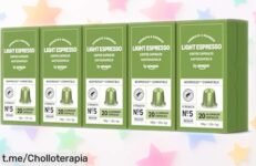 Cápsulas de café espresso compatibles con Nespresso by Amazon, 100 unidades sabor intenso y cremoso ¡super chollo a precio rebajado para que cada sorbo sea un momento único, corre que vuelan!