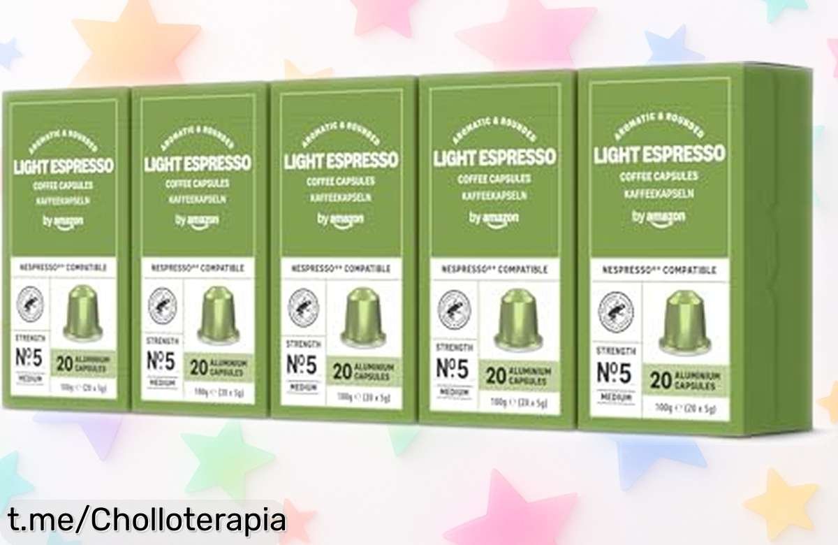 Cápsulas de café espresso compatibles con Nespresso by Amazon, 100 unidades sabor intenso y cremoso ¡super chollo a precio rebajado para que cada sorbo sea un momento único, corre que vuelan!