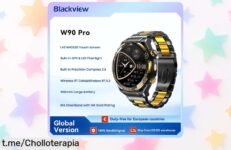 Captura el momento con el smartwatch Blackview W90 Pro: pantalla AMOLED, duración de 20 días y llamadas Bluetooth. ¡Chollazo con descuento brutal que no querrás perder!