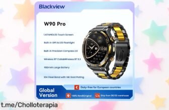 Captura el momento con el smartwatch Blackview W90 Pro: pantalla AMOLED, duración de 20 días y llamadas Bluetooth. ¡Chollazo con descuento brutal que no querrás perder!