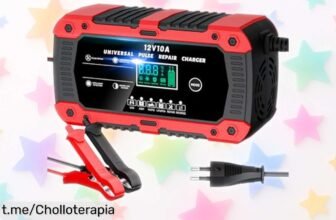 Cargador de batería para coche y moto con pantalla táctil, ¡super chollo a precio loco! Disfruta de carga rápida y segura, corre que vuelan estas unidades y no te quedes sin el tuyo.