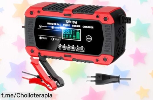 Cargador de batería para coche y moto con pantalla táctil, ¡super chollo a precio loco! Disfruta de carga rápida y segura, corre que vuelan estas unidades y no te quedes sin el tuyo.