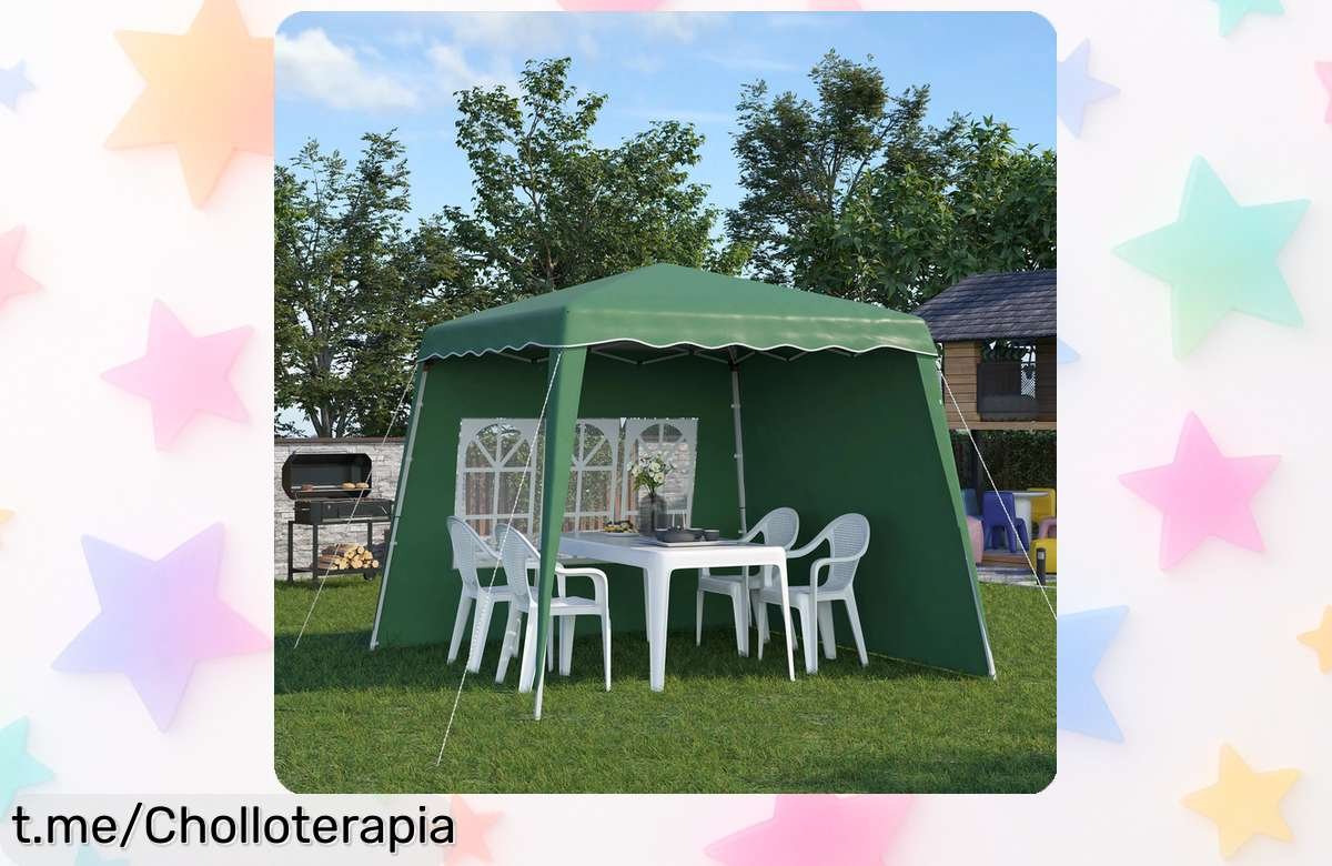 Carpa plegable Outsunny con paredes laterales a precio rebajado, ideal para tus momentos al aire libre. ¡No dejes escapar esta oportunidad única y convierte cada encuentro en algo épico!