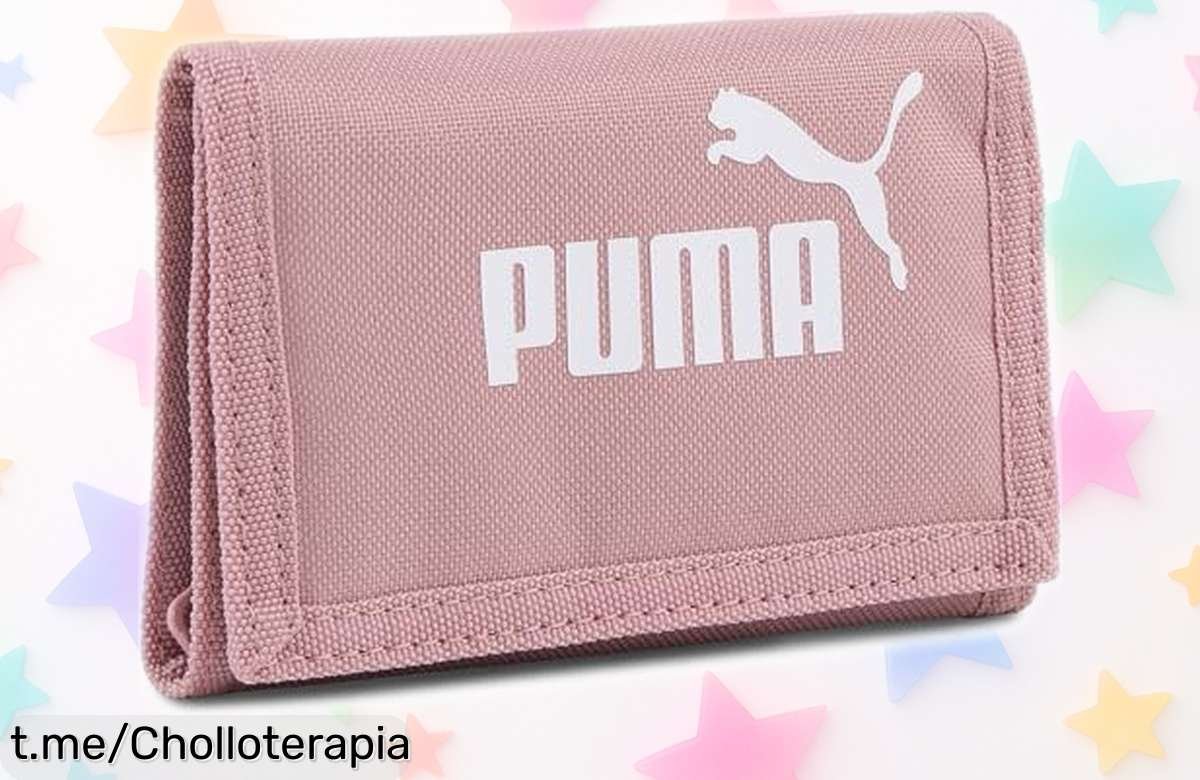 Cartera Puma con cierre seguro y monedero, ahora a un precio rebajado que vuela, ¡disfruta de cada momento sin preocupaciones!