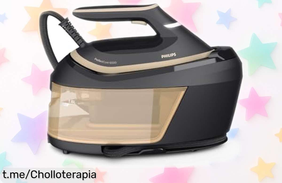 Centro de planchado a vapor Philips PerfectCare Serie 6000 con súper vapor y precio rebajado irresistible; no dejes pasar esta oferta que hará desaparecer tus arrugas rápidamente.