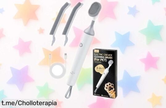 Cepillo eléctrico PalNests para mascotas con luz LED y 3 cabezales: limpieza rápida y divertida a un precio rebajado que jamás encontrarás. ¡No dejes escapar este chollo!