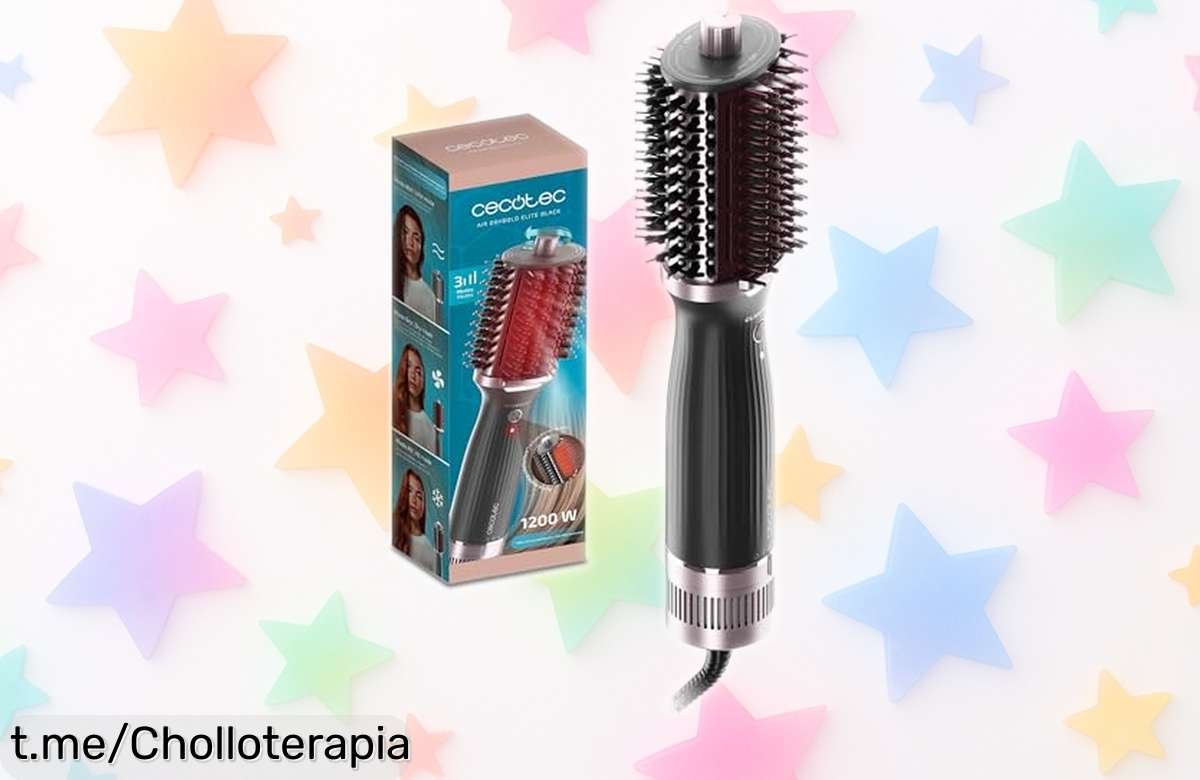 Cepillo moldeador Cecotec Air DryBold Elite Black: ¡Seca y alisa tu cabello rápido, suave y brillante a un precio loco! Aprovecha este super chollo por tiempo limitado.