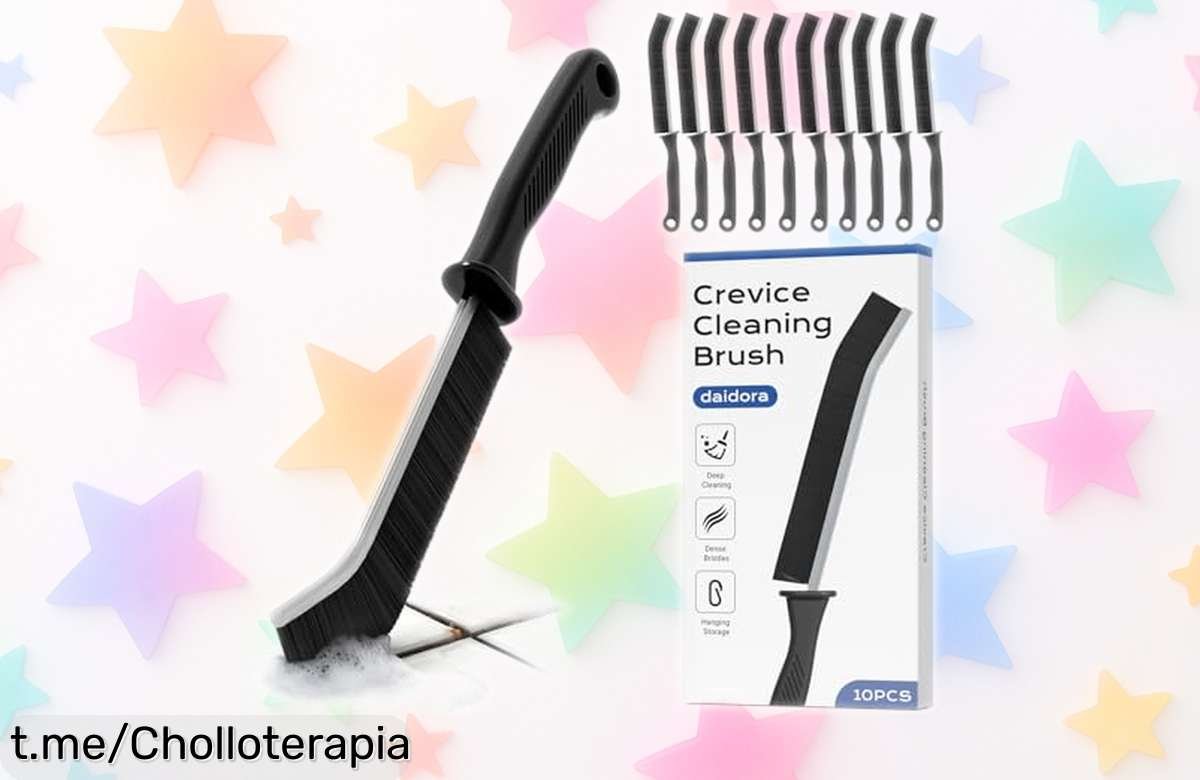 Cepillo para juntas y limpieza multiusos que convierte la tarea en juego; aprovecha el super chollo de caída de precio brutal, ¡tu hogar relucirá sin esfuerzo!