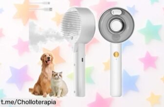 Cepillo vapor 4 en 1 para gato: ¡ofertón que elimina pelos y enredos mientras masajea! Precio rebajado, tu peludo merece sentirse genial. No lo dejes escapar ya mismo.