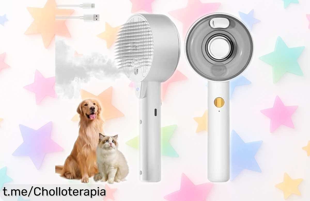 Cepillo vapor 4 en 1 para gatos con autolimpieza: ¡Dale a tu peludo ese mimo que se merece a un precio rebajado increíble y no lo dejes escapar!