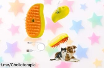 Cepillo vapor DAVANSU para perros y gatos, la solución ideal que limpia nudos sin químicos a un precio loco. Haz feliz a tu peludo ¡Aprovecha este super chollo antes de que se agote!