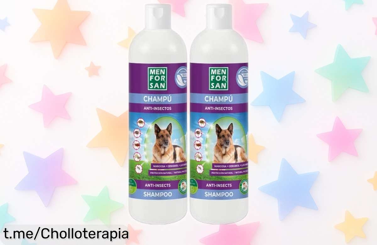 Champú antiinsectos Menforsan para perros: elimina pulgas y garrapatas al instante, ¡precio rebajado por tiempo limitado! Protege a tu peludo amigo y dile adiós a los bichos YA.