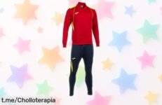 Chándal Joma rojo amarillo marino, diseño exclusivo y ajuste perfecto a precio rebajado de locos: ¡siente la diferencia antes que se agote!