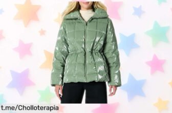 Chaqueta acolchada extragrande Amazon Essentials con cintura ajustable a un precio rebajado; corre que vuelan y luce espectacular este invierno antes de que sea tarde.