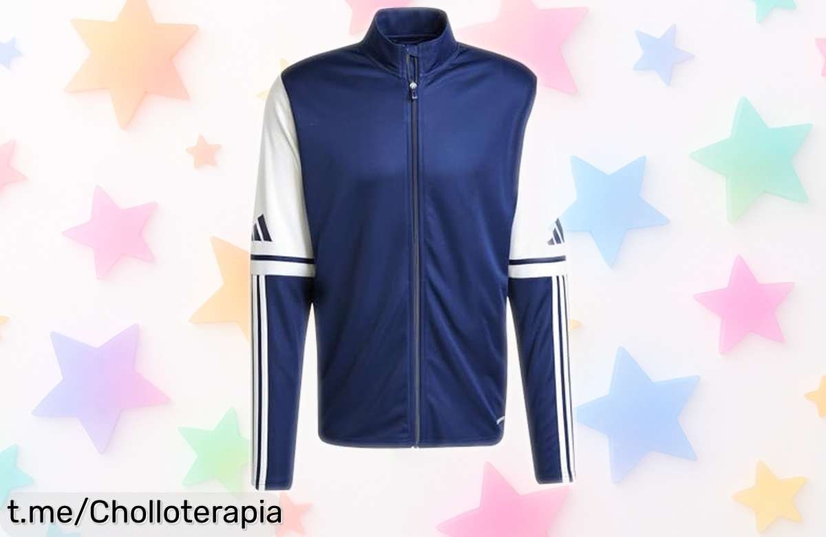 Chaqueta de entrenamiento Adidas para hombre con un precio rebajado que no se repetirá, ¡aprovéchala y siente la protección del viento desde ya!