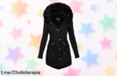 Chaqueta de invierno HHMY con pelo peluche y cortavientos a precio rebajado, ideal para protegerte del frío y lucir espectacular. ¡No te lo pienses, corre que vuelan!