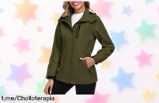 Chaqueta impermeable UMIPUBO ligera y con capucha, muy rebajada para que enfrentes la lluvia con estilo. ¡No te quedes sin ella, este super chollo es solo por tiempo limitado!