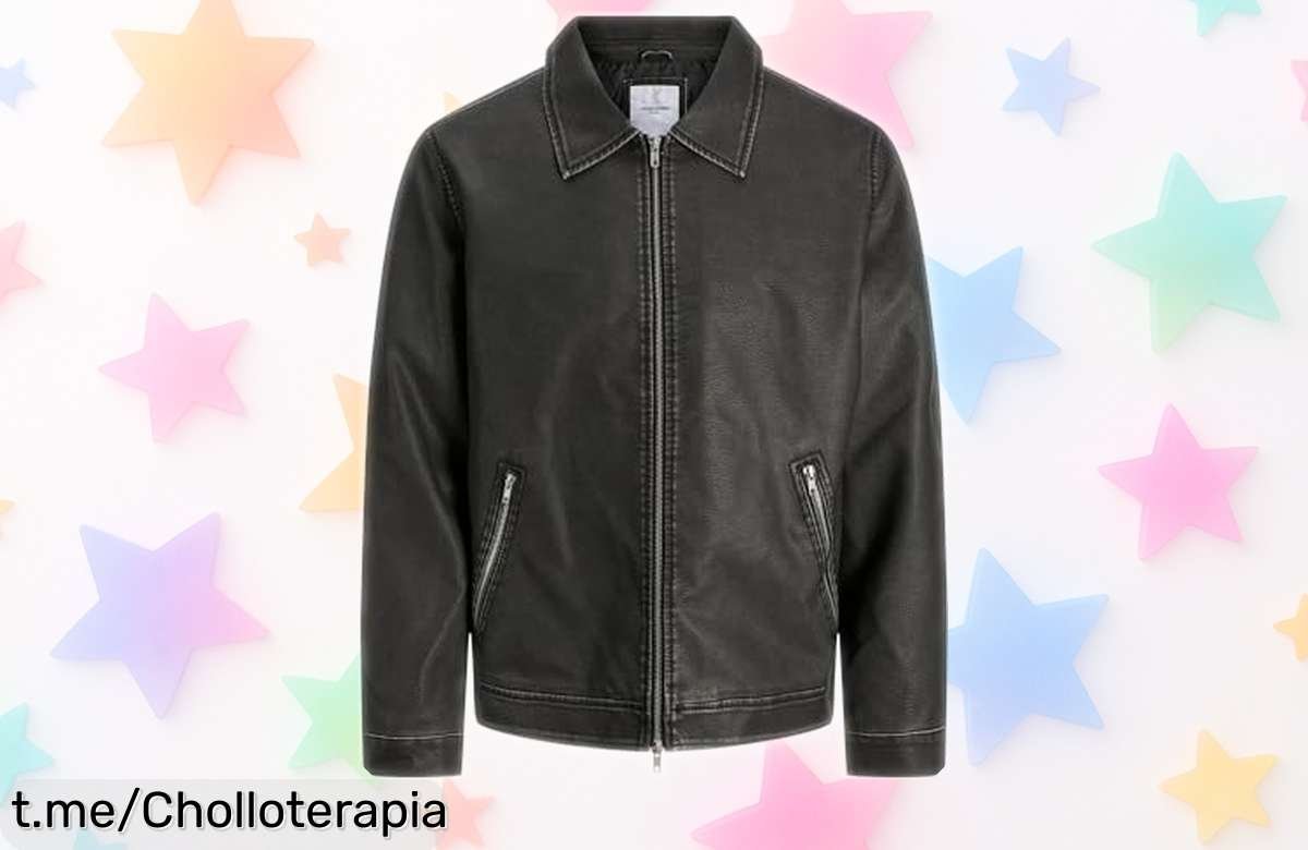 Chaqueta negra Jack & Jones para hombre: el super chollo que le dará a tus días un toque rebelde, ¡aprovéchala antes de que desaparezca!
