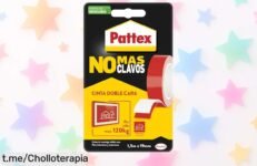 Cinta adhesiva Pattex No Más Clavos, la solución súper fuerte que aguanta hasta 120 kg. ¡Aprovecha el ofertón y da vida a tus proyectos con confianza hoy!