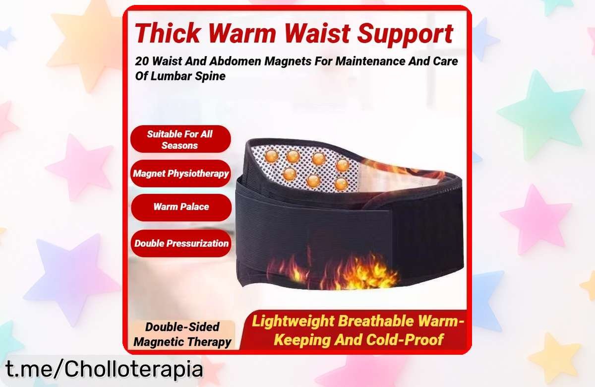 Cinturón de soporte lumbar con imán que alivia el dolor al instante, ahora rebajado en una oferta limitada. ¡No esperes más y siente la diferencia ya!