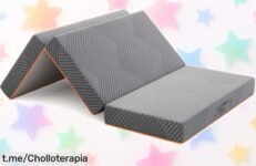 Colchón plegable Vesgantti de espuma viscoelástica con gel, caída brutal de precios en un super chollo ideal para tus aventuras y visitas inesperadas. ¡Cómpralo ya y descansa como nunca!