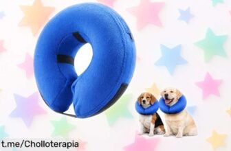 Collar isabelino hinchable para perro grande azul: protección y cuidado con un precio rebajado, ¡el chollazo que tu mejor amigo necesita hoy!